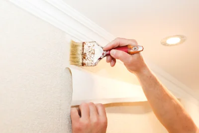 Pose de papier peint à Brizay — revêtements muraux et toiles de verre